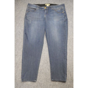 Democracy AB Technology Jeans Womens Sz. 18W Dark Blue Skinny Slim Ankle Stretch